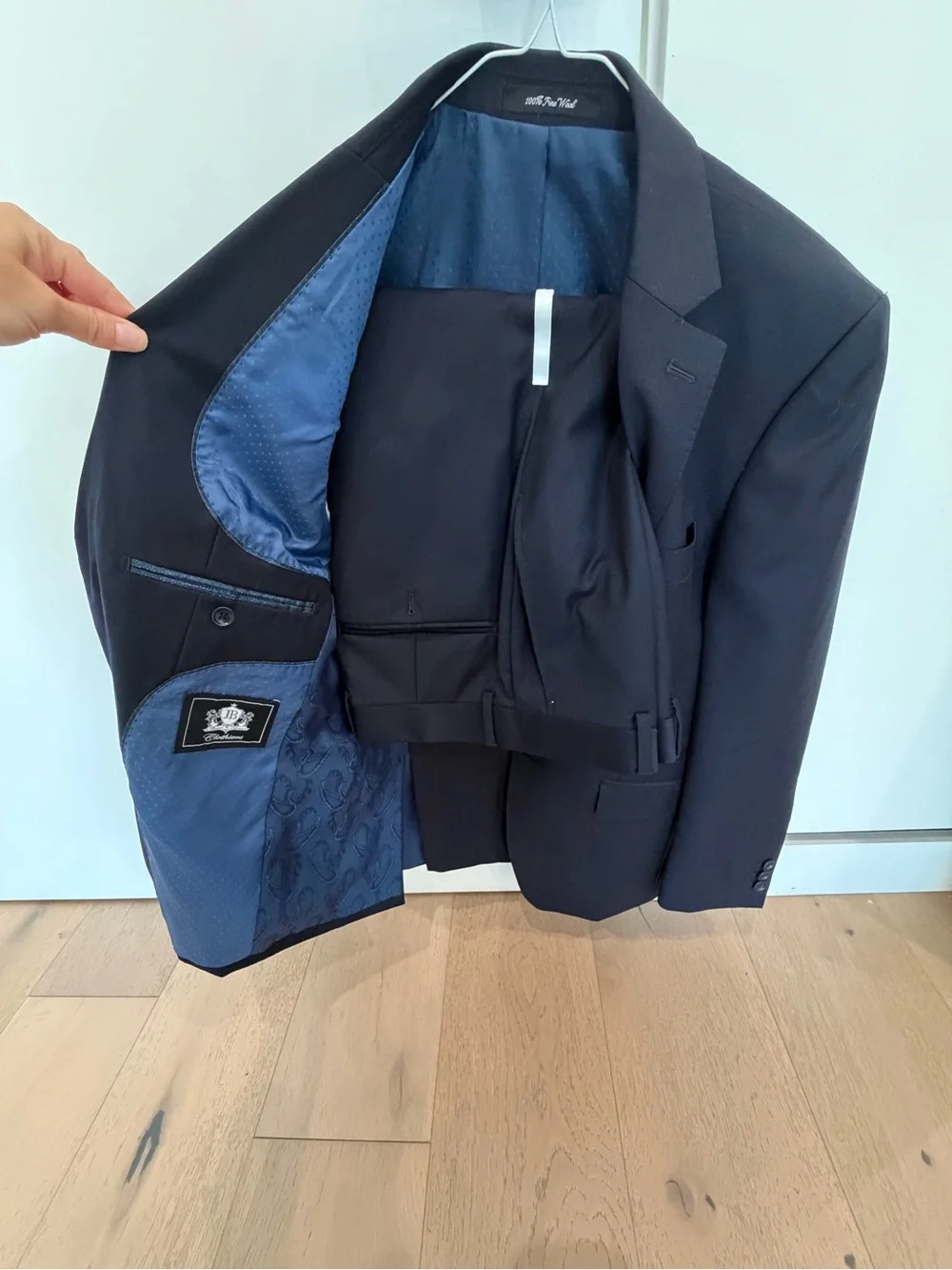 Men's Dark Navy Single-Breasted Suit Jacket